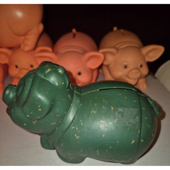 Count Save Piggy Banks Lot of 8 Pig Coins - Picture 7 of 9